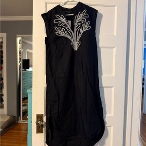 Banana Republic Black Dress with White Detailing